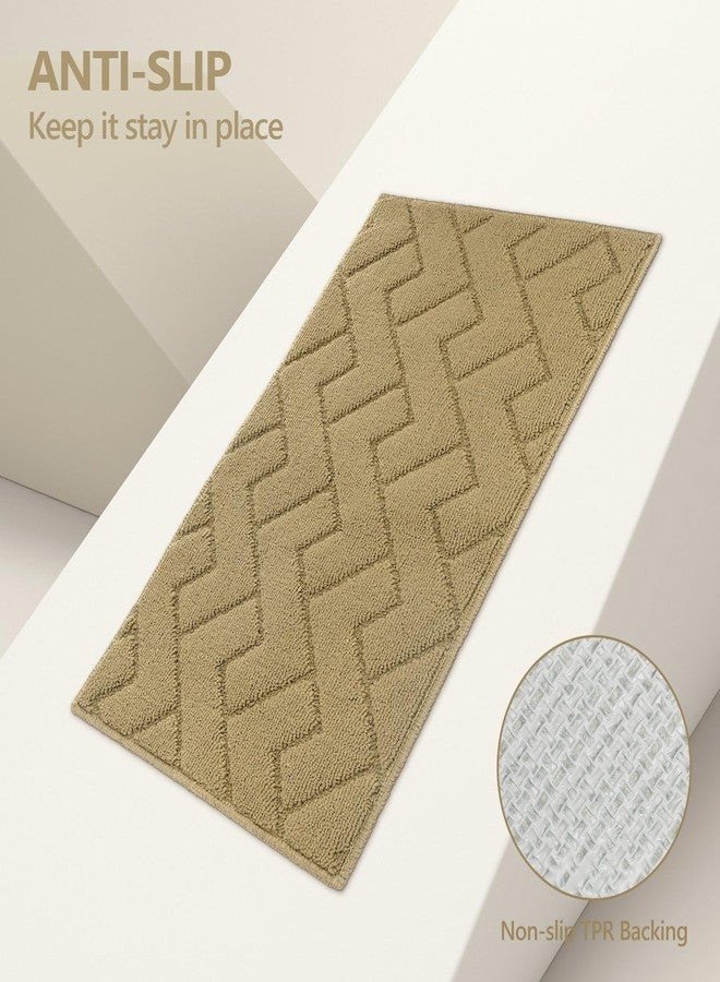 hicorfe Kitchen Runner Rugs and Mats Sets,2 Pieces Absorbent Non-Slip Kitchen Rug,Comfort Kitchen Mat for Floor,Washable for Kitchen,Hallway,Office,Sink,Laundry(20"x48"+20"x32",Brown) - Image 3