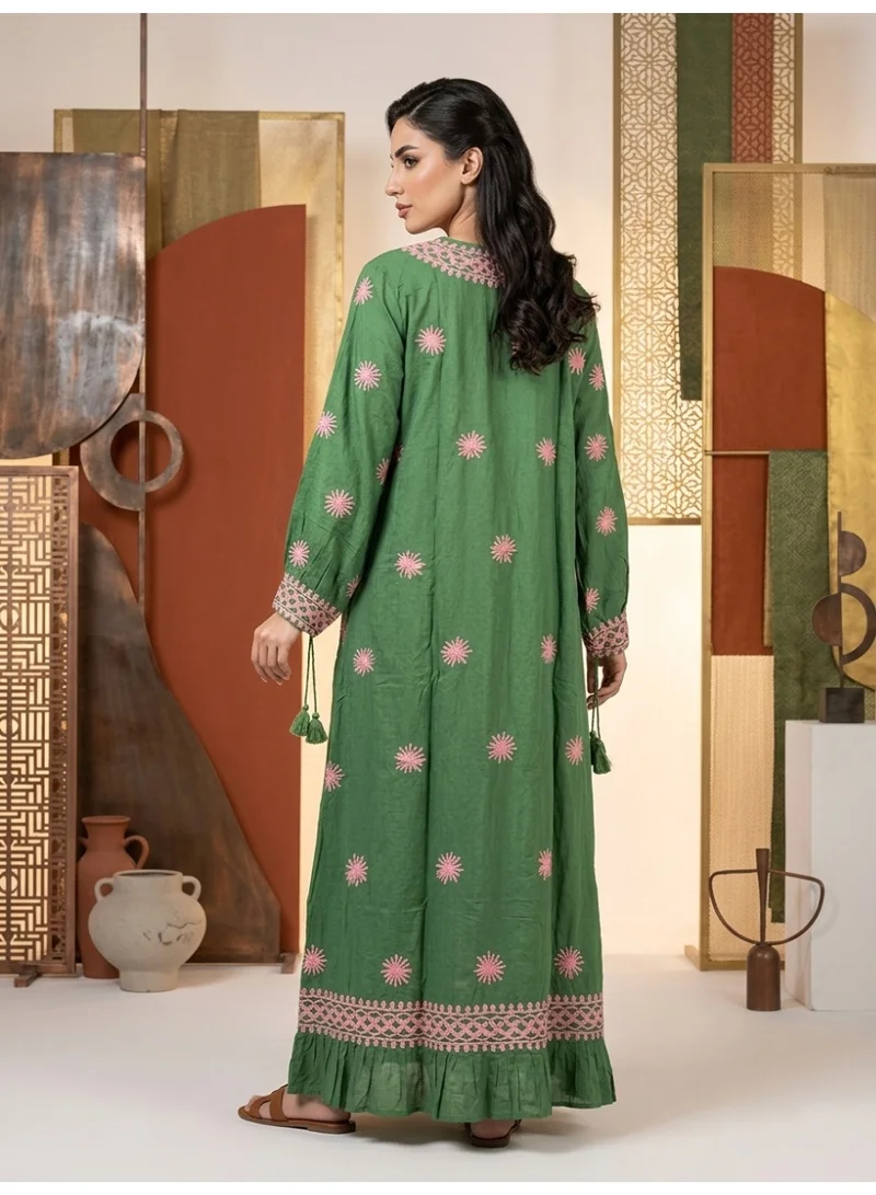 Alaya Hand Embroidered Chikankari Modal Overcoat/Dress-AL3880