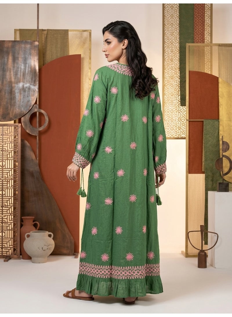 Alaya Hand Embroidered Chikankari Modal Overcoat/Dress-AL3880 - Image 2