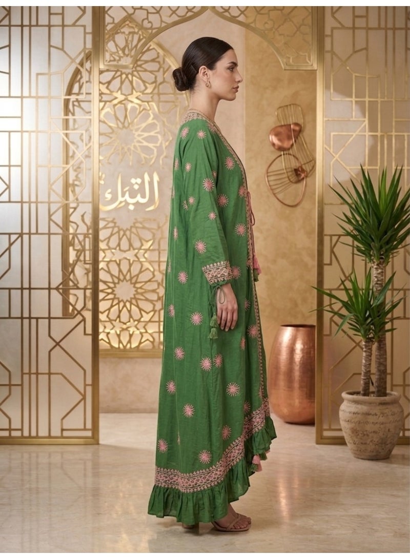 Alaya Hand Embroidered Chikankari Modal Overcoat/Dress-AL3880 - Image 3