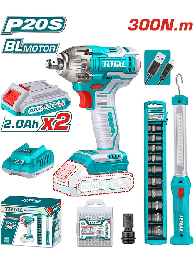 TOTAL Cordless 2 Pcs Combo Kit Tosli231004 - Image 2