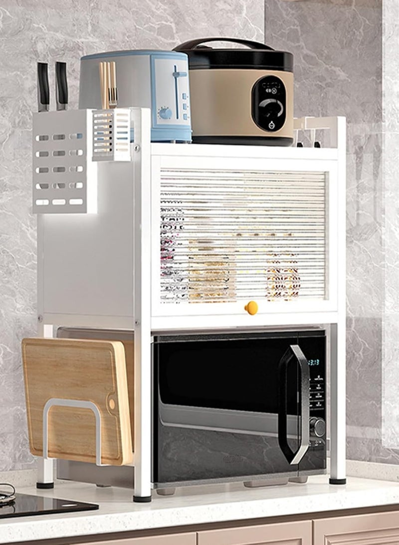 In-House Kitchen Storage Solution DR-8936 Microwave Oven Shelf – Durable Metal Rack with Spacious Shelves, Perfect for Small Kitchens, Apartments, and Offices, Designed for Stability, Functionality, and Space Optimization - Image 5