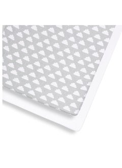 Snuzpod Cot And Cot Bed Fitted Sheet Pack Of 2 - Cloud Nine 140 X 1 X 70 Cm Super Soft Jersey Cotton