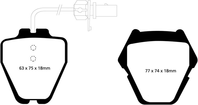EBC Brakes DP41348R Yellowstuff Street and Track Brake Pad - Image 2