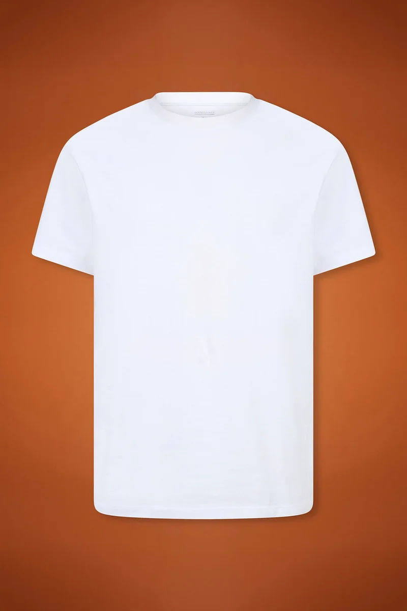 Doppelganger White Men's 100% cotton crew neck T-shirt with short sleeves in a regular fit - White for Men | Best Price UAE