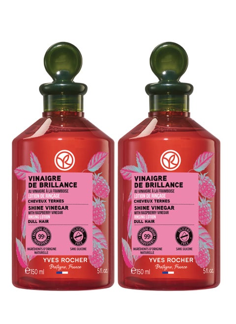 Raspberry Vinegar Shine & Rinsing Vinegar for Hair- 2x150ml