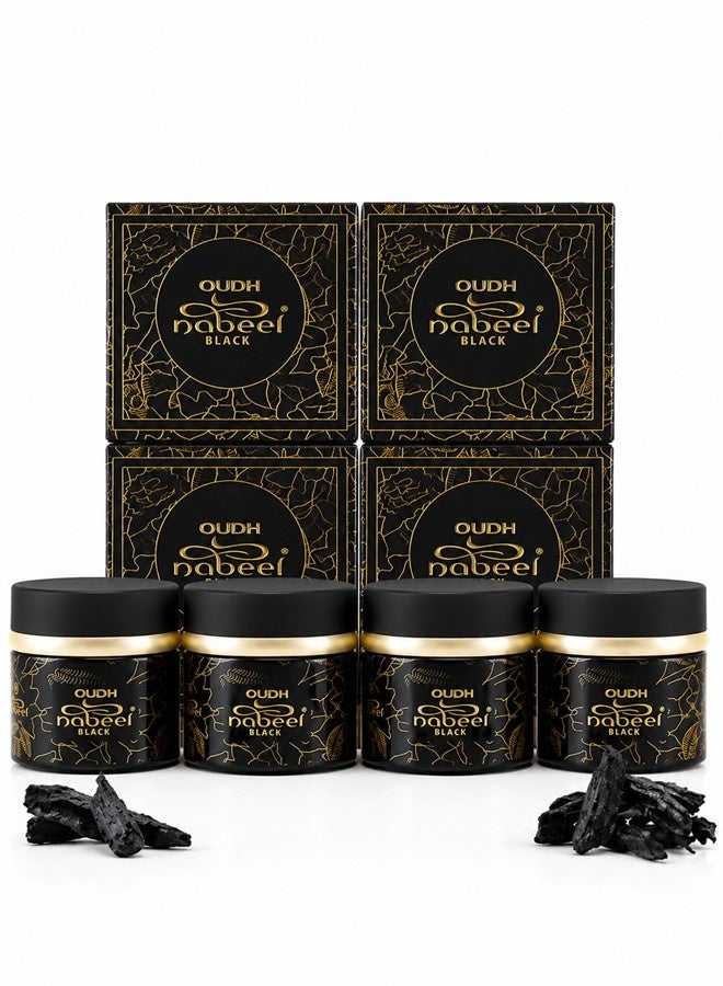 Nabeel Pack of 4 Nabeel Black Oudh Incense 60 GM Premium Arabian Bakhoor for Luxurious Long-Lasting Fragrance and Spiritual Ambiance - Image 1