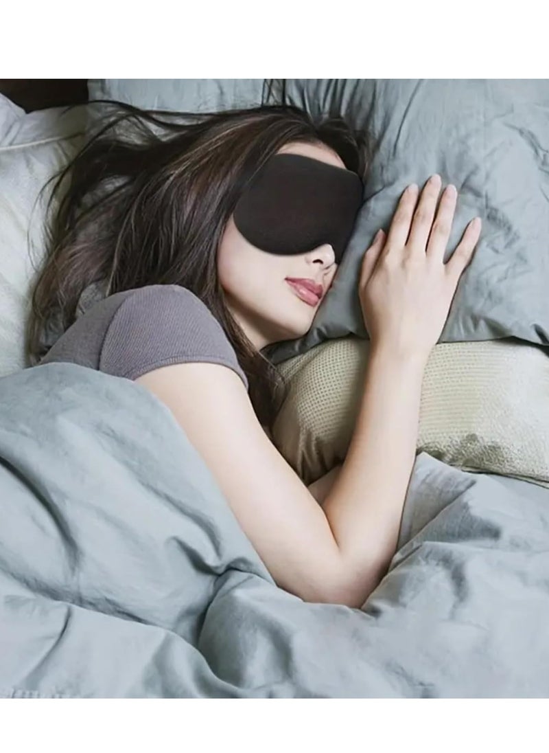 Flushrenic Sleep Eye Mask for Men Women, 3D Contoured Cup Sleeping Mask & Blindfold, Concave Molded Night Sleep Mask, Block Out Light, Soft Comfort Eye Shade Cover for Travel Yoga Nap (Black)  - Image 5