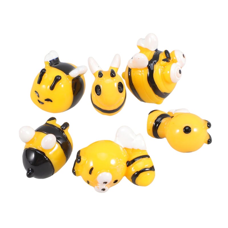 Assorted Color Resin Bee Ornaments for Crafts Home Decor Dollhouse Embellishments - Image 2