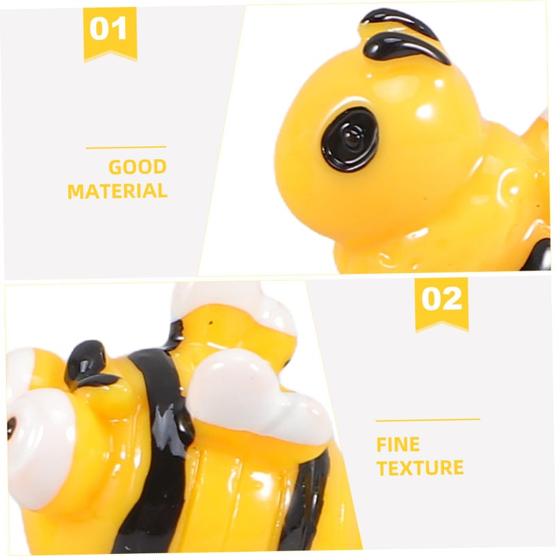 Assorted Color Resin Bee Ornaments for Crafts Home Decor Dollhouse Embellishments - Image 4