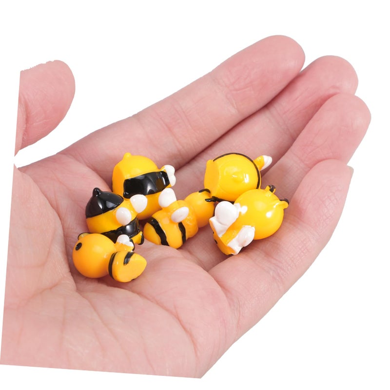 Assorted Color Resin Bee Ornaments for Crafts Home Decor Dollhouse Embellishments - Image 5