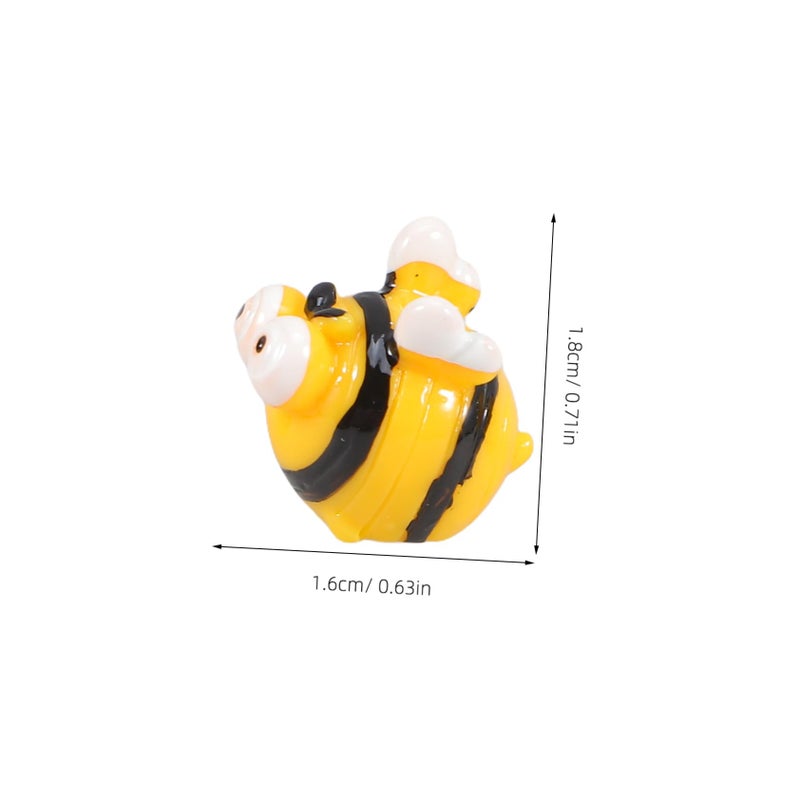 Assorted Color Resin Bee Ornaments for Crafts Home Decor Dollhouse Embellishments - Image 3