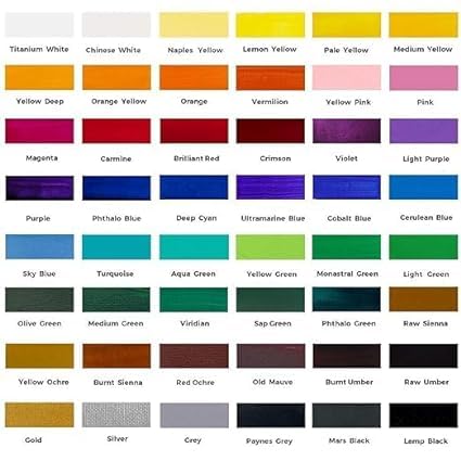 SCHMIDT Acrylic Paint Set, Perfect for Canvas, Wood, Fabric, Leather, Cardboard, Paper, MDF and Crafts 48 Colours 36ml Multicolour - Image 2