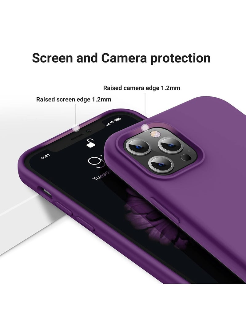 Compatible with iPhone 14 Pro Max (6.7 Inch) Case, Liquid Silicone Case, Full Body Protective Cover, Shockproof, Slim Phone Case, Anti-Scratch Soft Microfiber Lining (A.Purple) - Image 3