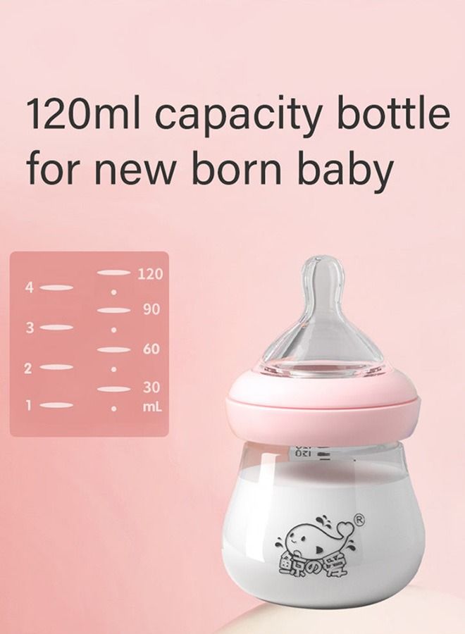 Bibi 120ml Baby Feeding Bottle Borosilicate Glass Food Grade Silicone  Milk Bottle - Image 4