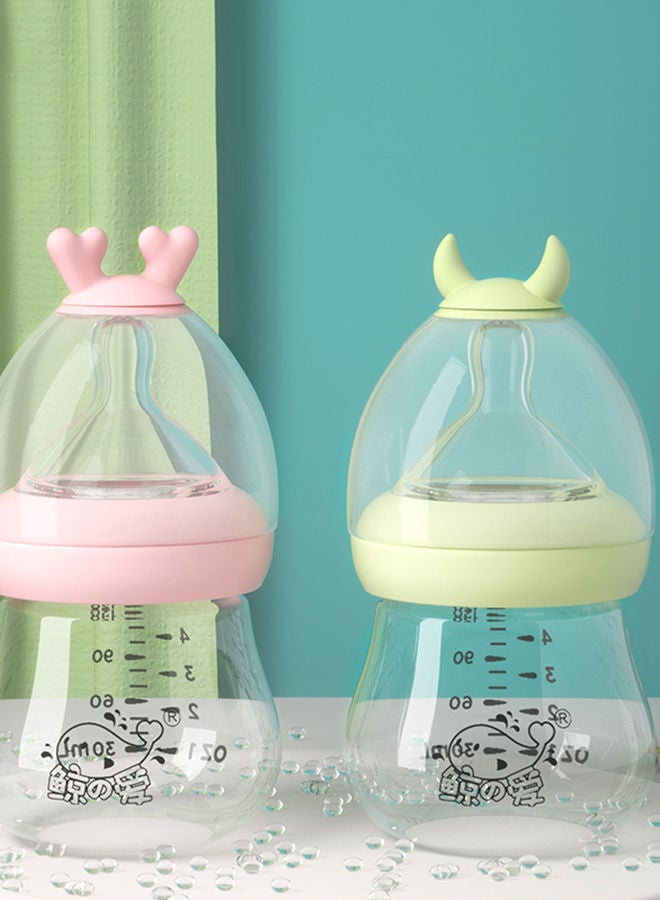 Bibi 120ml Baby Feeding Bottle Borosilicate Glass Food Grade Silicone  Milk Bottle - Image 1