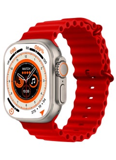 Generic T900 Ultra NFC Bluetooth Call Wireless Charging Smartwatch (Red)  - Image 1