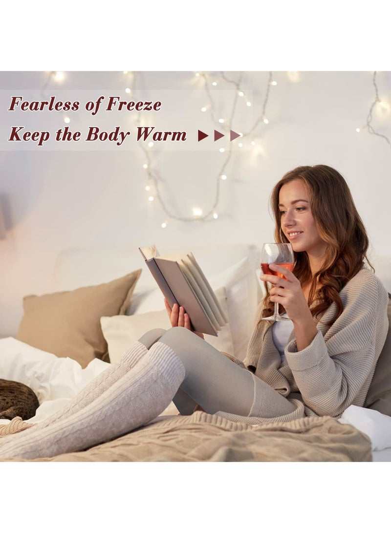 Luckam Womens Pantyhose, Women's Fleece Lined Tights Thermal Pantyhose Leggings Opaque Winter Warm Thick Stockings Tights (Suitable for 88-155lbs) - Image 3