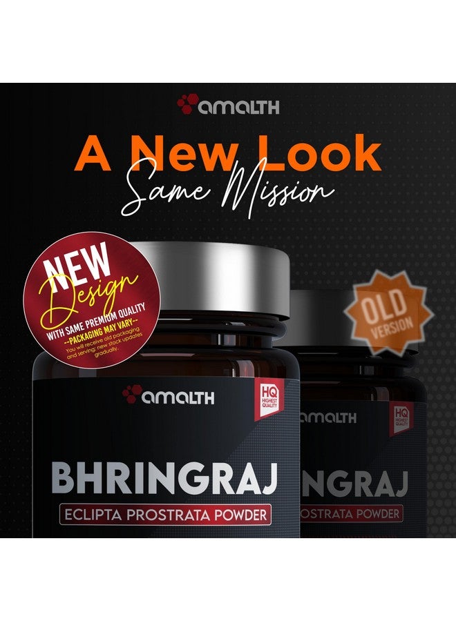 Amalth Organic Bhringraj Capsules 1500mg (False Daisy, Eclipta alba, 120 Veg Caps, Plant-Based Supplement, Ayurvedic Hair Herb Powder for Natural Healthy Hair, All Natural, Vegan) - Image 2