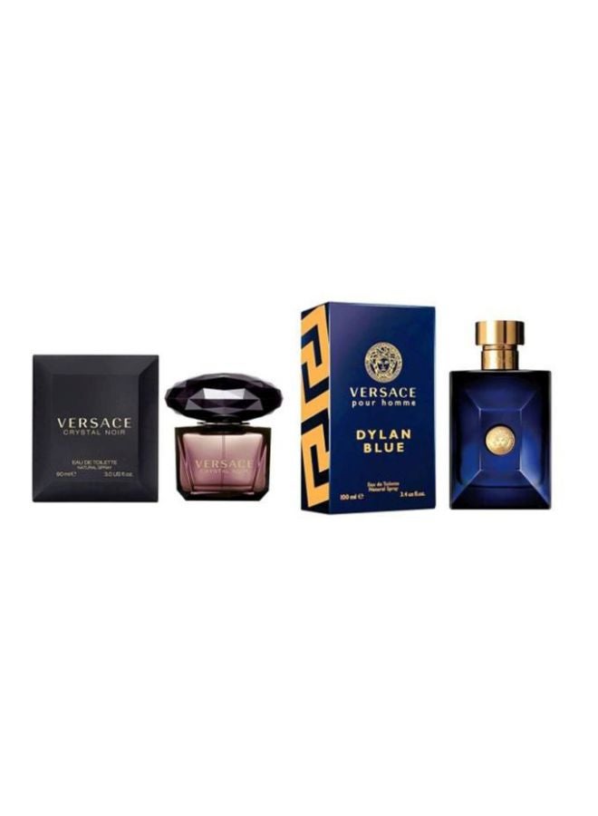 VERSACE Dylan Blue And Crystal Noir Gift Set ( EDT 100 ml, EDT 90 ml) Dylan Blue EDT 100, Crystal Noir EDP 90ml - Image 2