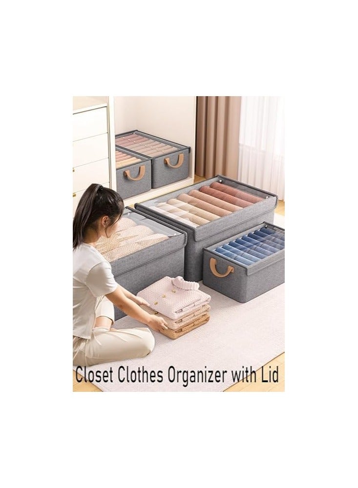 Upgraded Modern Clothes Organizer Box – Large Capacity 47 x 30 x 19 cm – Durable Fabric Storage with Sturdy Metal Legs – Perfect for Clothes, Bedding, Toys & More – Space-Saving, Stylish & Neat (Grey)  - Image 3