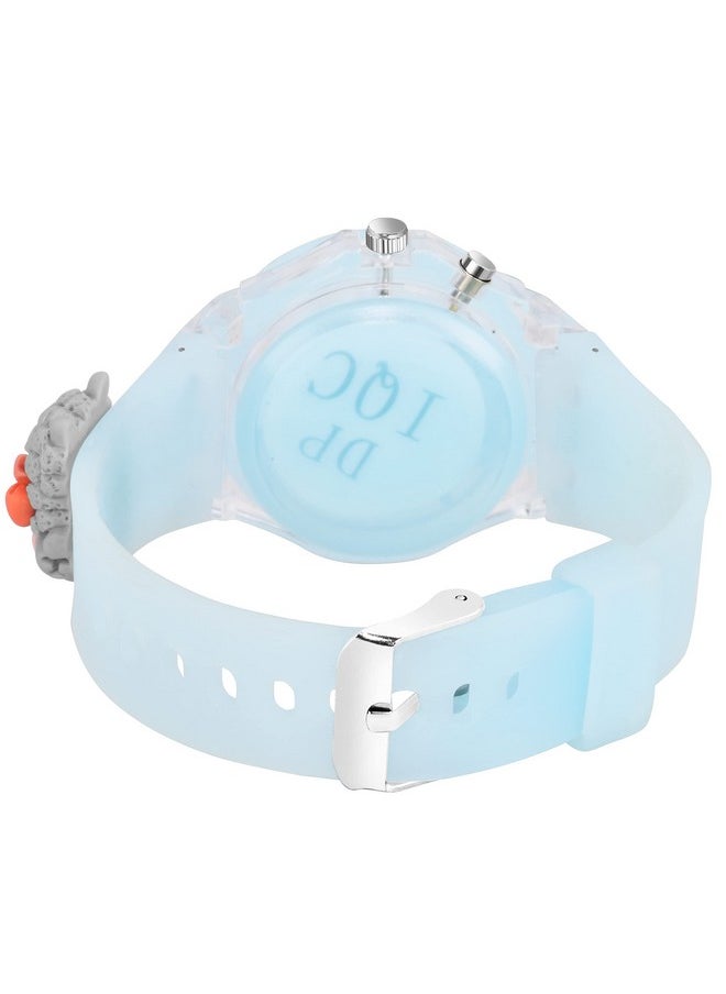 Shocknshop Shocknshop Nylon Led Luminous Child Kids Children Cute Cartoon Multi Color Lights Analogue Watch For Girls (Sheep Blue Colored Dial & Strap) -W327  - Image 4