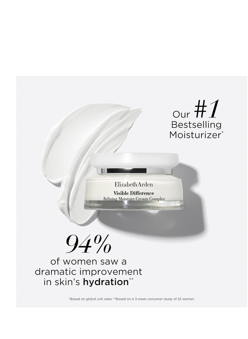 Elizabeth Arden Visible Difference Refining Moisture Cream Complex, Daily Face Moisturizer, Prevents Hydration Loss, Dermatologist and Clinically Tested, 2.5 Oz - Image 3