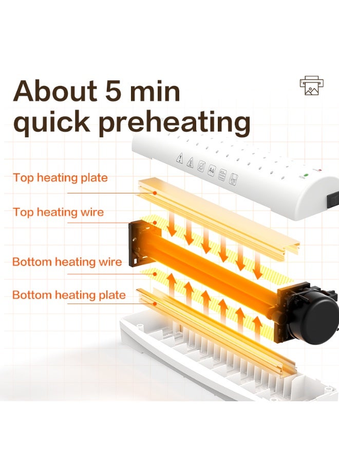 Deli T106 70-125 mic A4 Plastics Laminator - Image 4