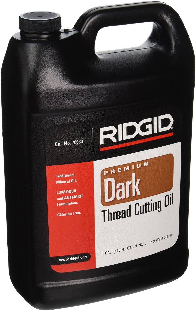 RIDGID RIDGID 70830 Dark Thread Cutting Oil, 1 Gal, Halogen, PCB and Chlorine-Free, Low-Odor Anti-Mist Formulation, Designed to Prolong Equipment Life, Cools Threads and Pipes  - Image 1