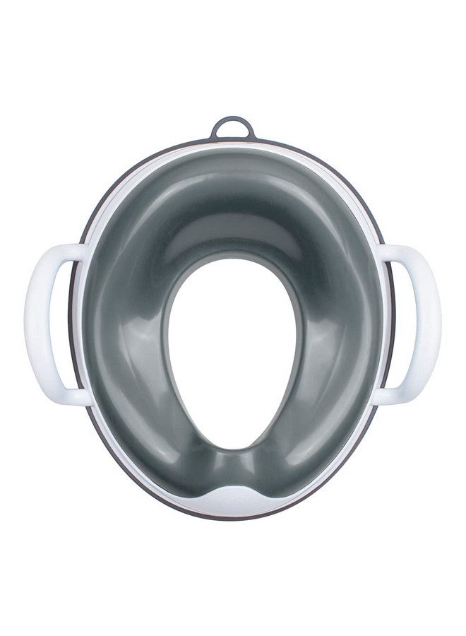 Prince Lionheart Tinkle Trainer SQUISH Toilet Seat - Comfy Toddler Potty Training Toilet Seat with Squishy Top, Sturdy Security Handles, Splash Guard & Non Slip Base - Fits Most Toilets - Grey - Image 1