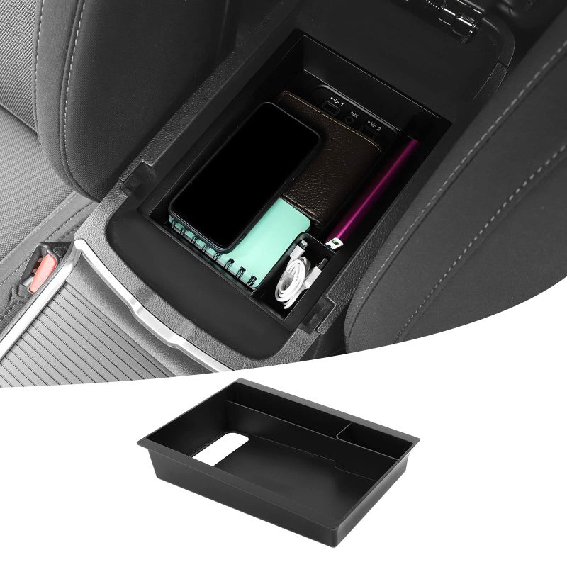 PDKLIN for Charger Center Console Organizer Tray 300C Armrest Storage Box Insert Holder Compatible with 20112023 Dodge ChargerChrysler 300C Black Interior Accessories