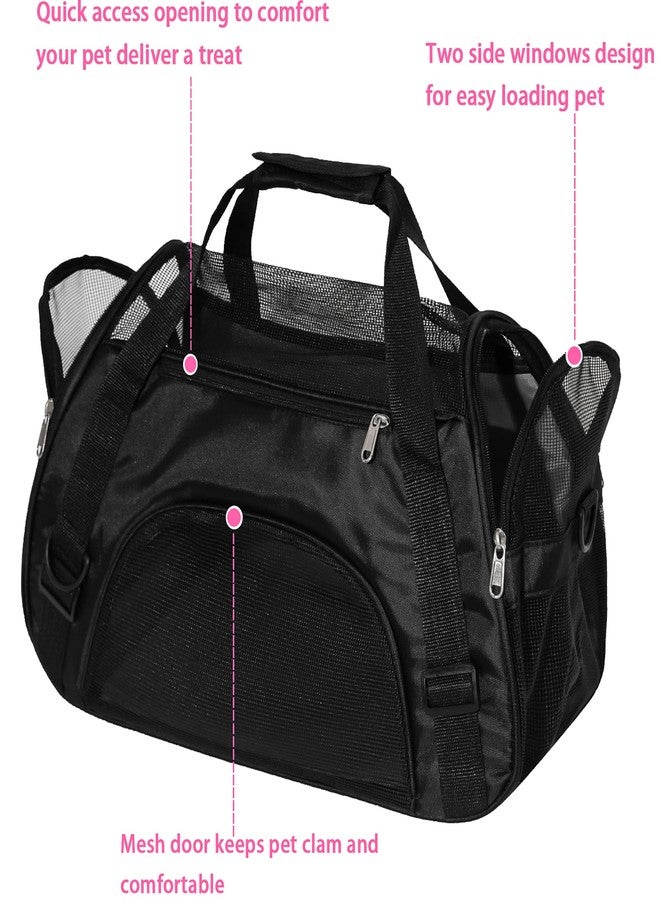 MuchL Pet Carrier Soft-Sided Carriers for Cat Carriers Dog Carrier for Small Medium Cats Dogs Puppies Pet Carrier Airline Approved Cat Dog Pet Travel Carrier (Medium,Black) - Image 5
