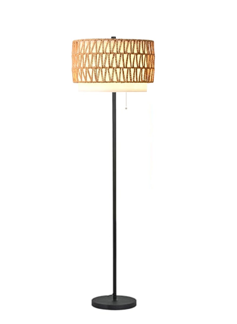 Onelight Ins Creative Thread Lampshade Floor Lamp Hand-Woven Living Room Floor Decorative Atmosphere Lamp, Bohemian Style, Decorative Lamp, Floor Lamp  - Image 1