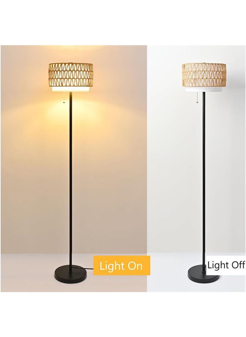 Onelight Ins Creative Thread Lampshade Floor Lamp Hand-Woven Living Room Floor Decorative Atmosphere Lamp, Bohemian Style, Decorative Lamp, Floor Lamp  - Image 3