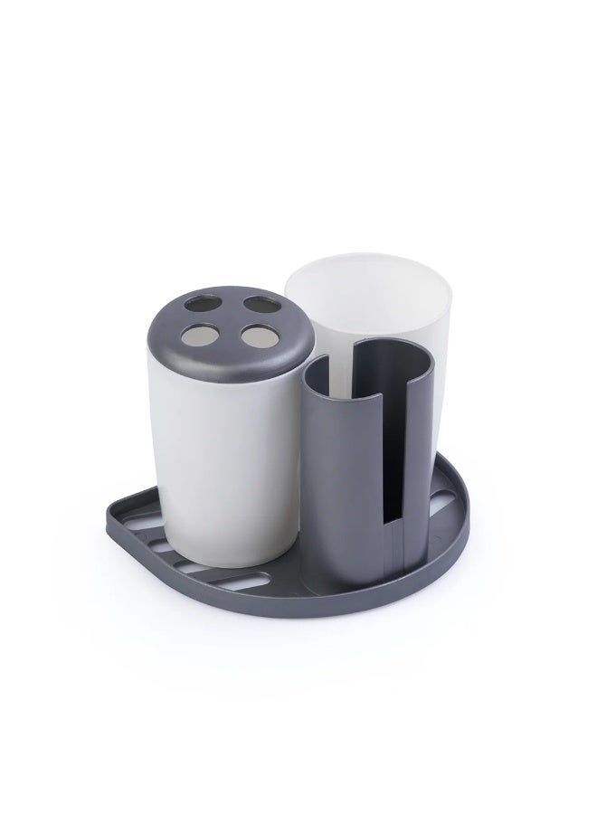 Multi-Purpose Brush Holder Organizer for Toothbrushes, Makeup & Pens, Durable Countertop Storage