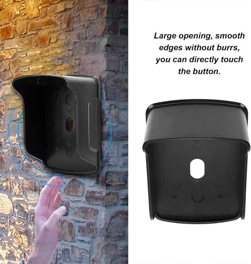 كلاراكو غطاء حماية مقاوم للماء والأمطار لجهاز التحكم في الوصول إلى الباب باللون الأسود مع لوح لاصق - Image 2