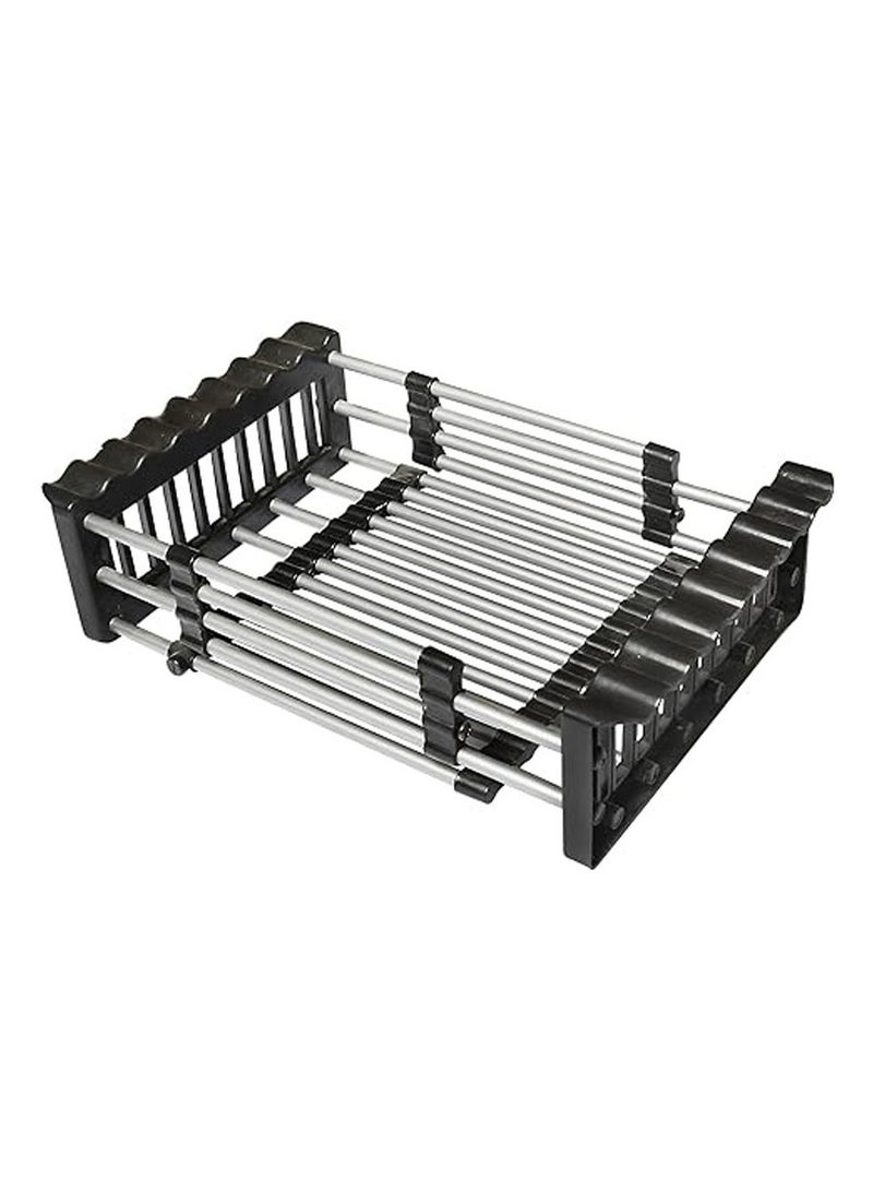 Expandable Dish Drying Rack, Over Sink Dish Drying Rack, Draining Dishes & Fruit Drain- Rustproof Stainless Steel for Kitchen, Rugged Sink Drain Rack (gray) - Image 1