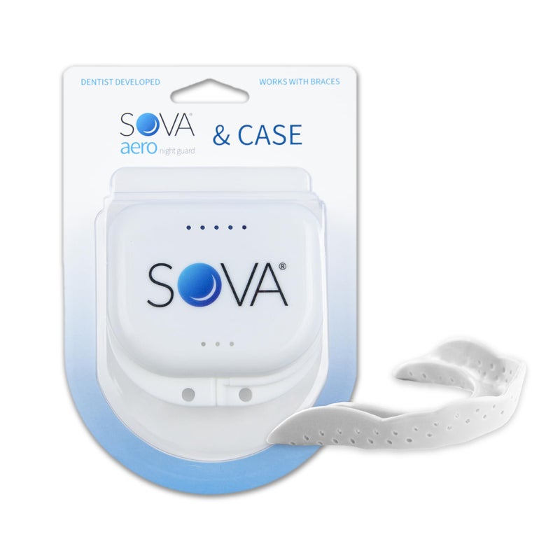 SOVA Aero Night Guard with Case - 1.6mm Thin - Custom-Molded Fit - Protects Against Nighttime Teeth Grinding & Clenching - FSA/HSA Eligible - Odor & Taste Free - Remoldable Up to 20 Times - Non Toxic - Image 1