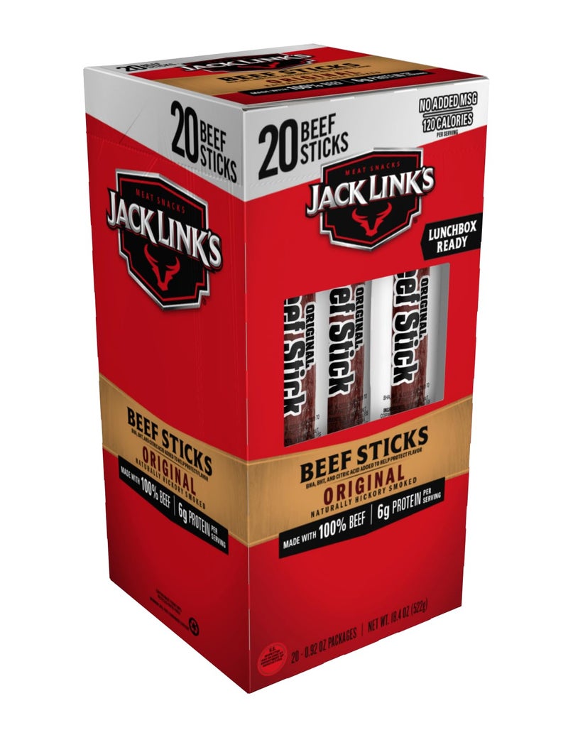 Jack Link's Jack Links Original Beef Jerky Sticks  Made with 100 Real Beef  Ready to Eat Real Meat Protein Snacks  5g Protein per Serving  092 oz Meat Stick - Image 3