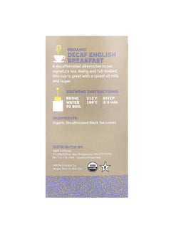 Equal Exchange Equal Exchange, Organic Decaf English Breakfast, Black Tea, 20 Tea Bags, 1.41 oz (40 g)  - Image 2