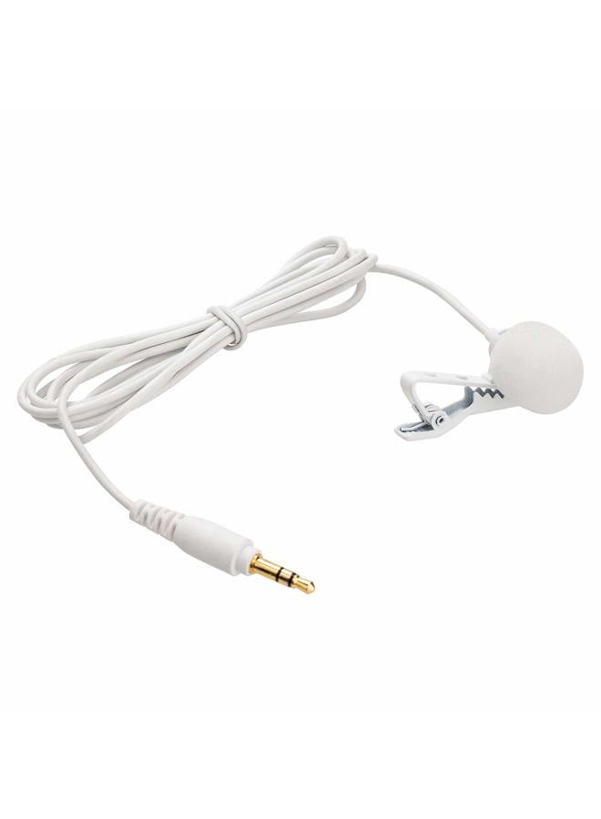 Saramonic White 3.5mm Lavalier with 4.1' (1.25m) Cable for Wireless Systems, Portable Recorders, Cameras, Blink 500, Blink 500 Pro and More (SR-M1W) - Image 1