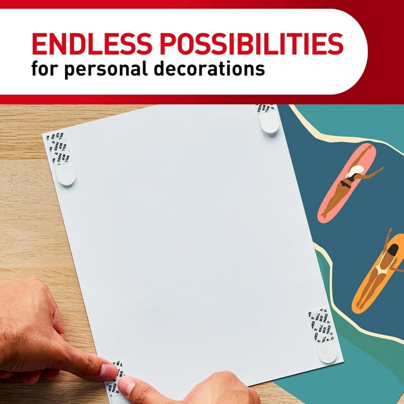 Command Poster Strips, Damage Free Hanging Poster Hangers, No Tools Wall Hanging Strips for Posters, 48 White Adhesive Strips - Image 2