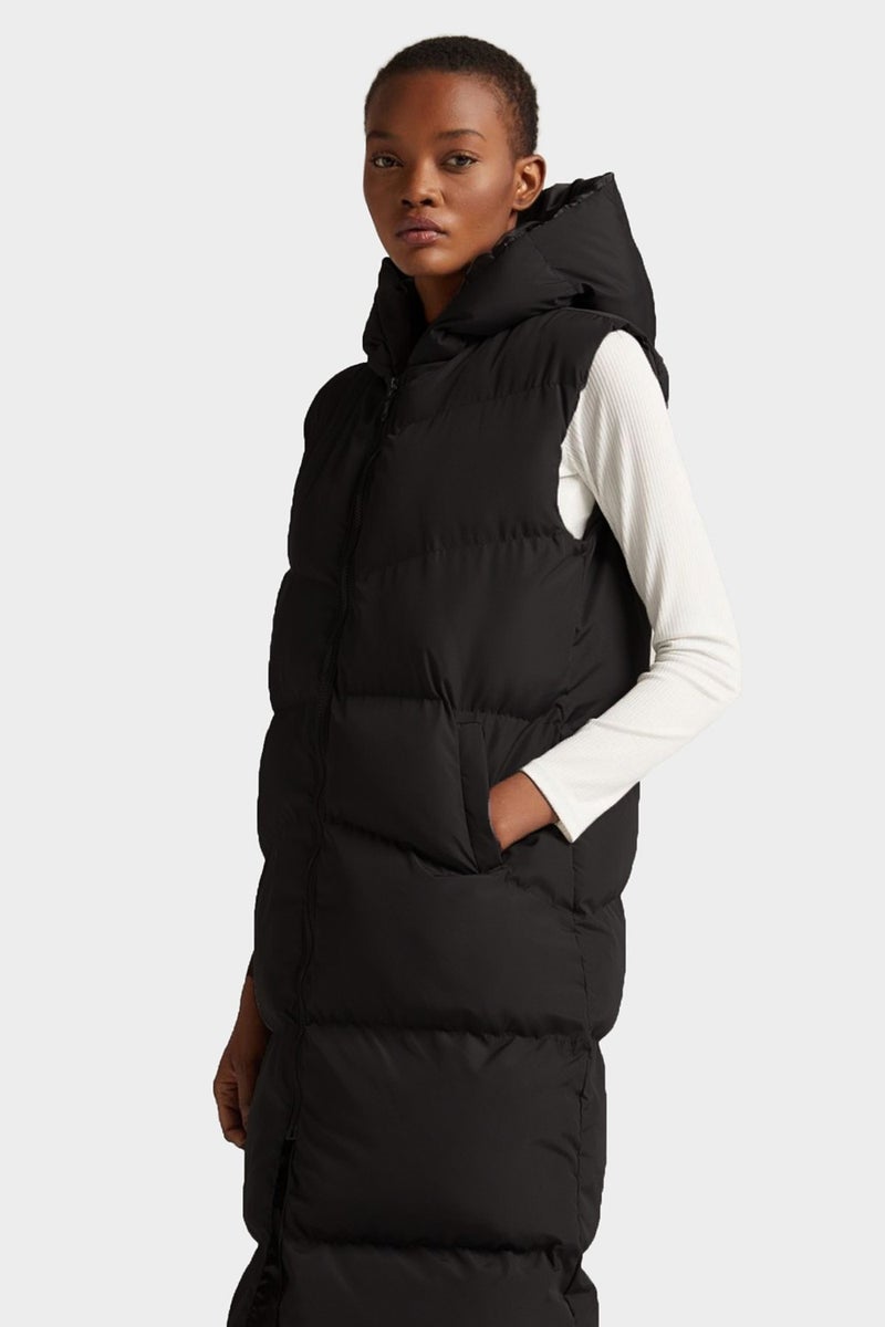 Açelya Okcu Azalea Okcu Long Hooded Filling Vest  - Image 1