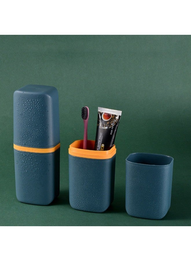 JAJALIN Jajalin Mouthwash Cup, Simple Toothbrush Holder, Travel Set For Men And Women, Toothbrush Case For Children, Blue - Image 3