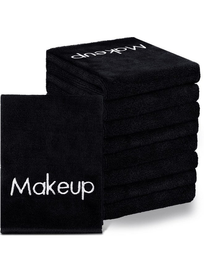 Shimeyao 20 Pack Makeup Washcloths Microfiber Makeup Remover Towels Reusable Quick Dry Face Wash Cloth Soft Washable Fingertip Facial Makeup Towels for Cleansing Hand and Make Up,13x13 Inch(Black) - Image 1