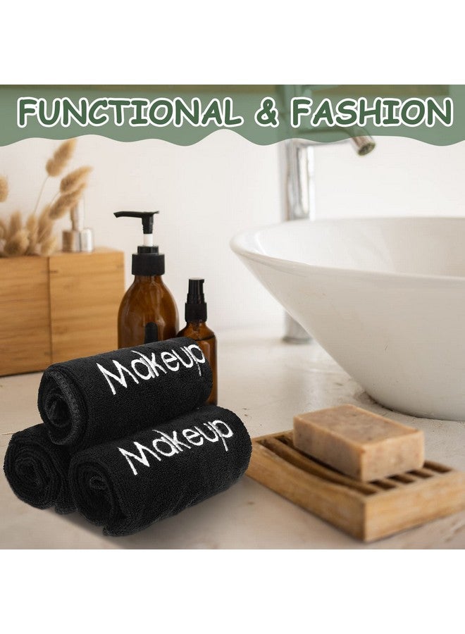 Shimeyao 20 Pack Makeup Washcloths Microfiber Makeup Remover Towels Reusable Quick Dry Face Wash Cloth Soft Washable Fingertip Facial Makeup Towels for Cleansing Hand and Make Up,13x13 Inch(Black) - Image 5