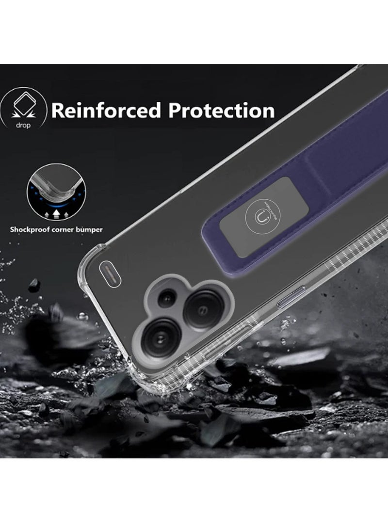 Wtech TPU Hand Grip Air Pillow Case Cover For Xiaomi Redmi Note 13 Pro+ / Xiaomi Redmi Note 13 Pro Plus 5G 2023 Clear/Lavender - Image 5