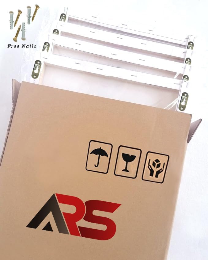 اي ار اس لوحة فنية جدارية مطبوعة على قماش مؤطر من ARS®، تحمل صورة رمضان كريم، بتصميم إسلامي أنيق، مقاس 60 × 90 سم، قطعة واحدة. - Image 4