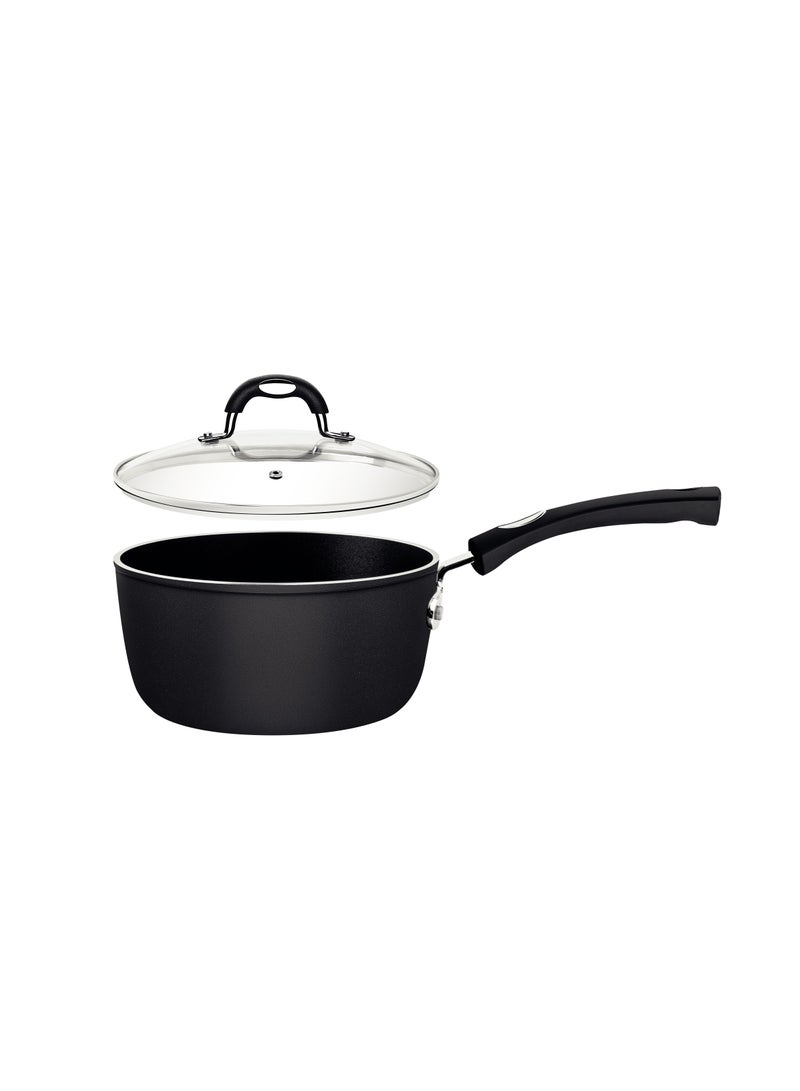 TRAMONTINA Since 1911,Made in Brazil- Monaco Induction 20cm 2.6L Black Aluminum Saucepan with Interior and Exterior Starflon Premium PFOA Free Nonstick Coating - Image 2