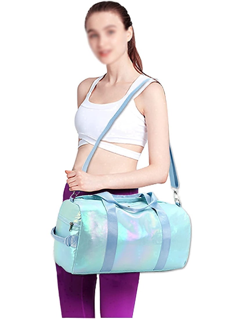 Excefore - Gym Bag for Women Sports Travel, Duffle Bag with Wet Pocket Weekender, Overnight Bag with Waterproof Shoe Pouch and Air Hole for Girls Kids Women Travel Foldable Bag - Image 1